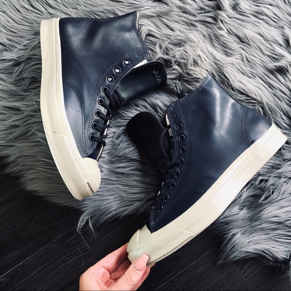 NEW ⛈ CONVERSE MENS JACK PURCELL RAIN GEAR • NAVY - Picture 2 of 8